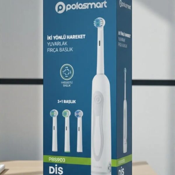 Ticimark PBS-903 Pilli Diş Fırçası 3+1 Başlık IPX5 Orta Sertlik-İki